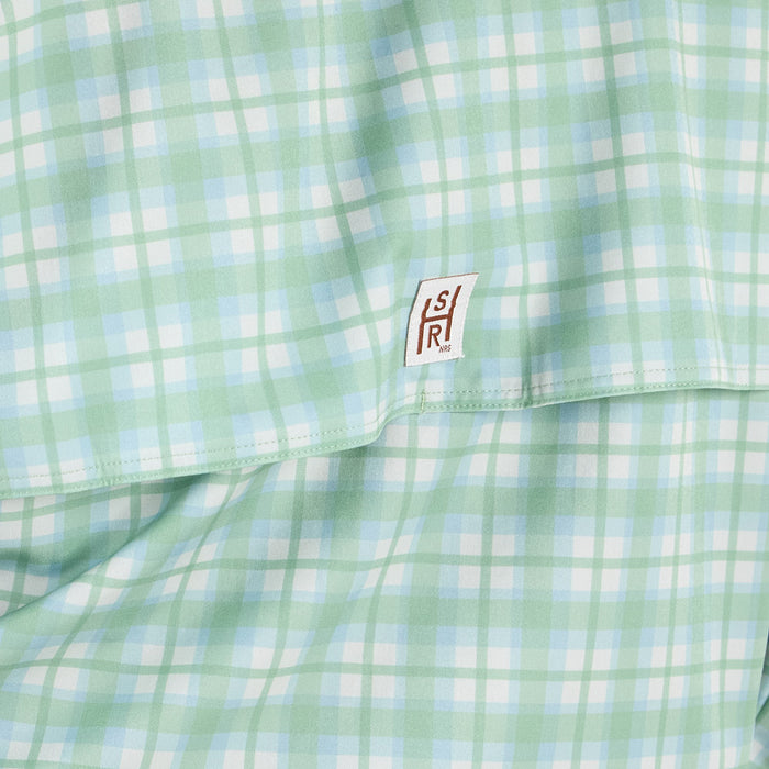Sand Hill Ranch Men's Green Gingham Vented Long Sleeve Snap Shirt