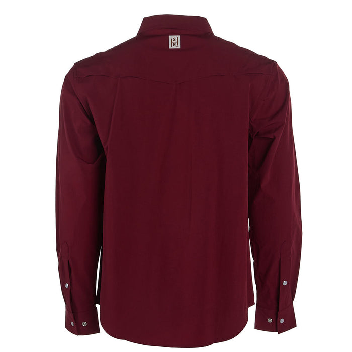 Sand Hill Ranch Men's Burgundy Long Sleeve Snap Shirt