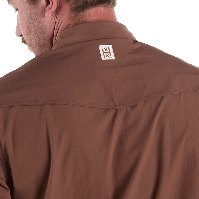 Sand Hill Ranch Men's Medium Brown Long Sleeve Snap Shirt