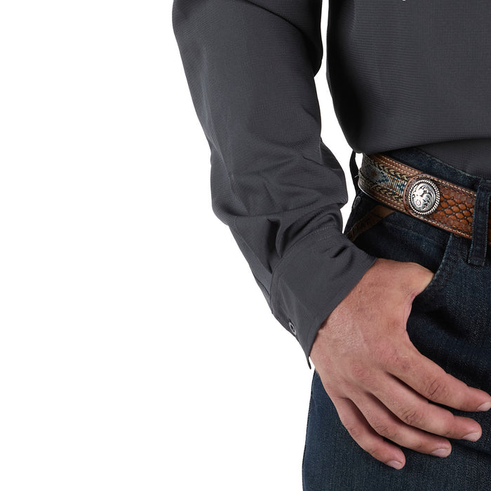 Sand Hill Ranch Men's Grey Long Sleeve Waffle Shirt