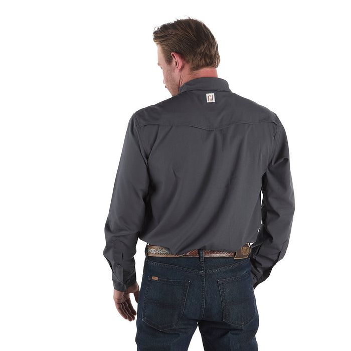 Sand Hill Ranch Men's Grey Long Sleeve Waffle Shirt