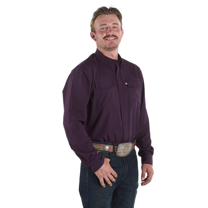 Sand Hill Ranch Men's Plum Long Sleeve Waffle Shirt