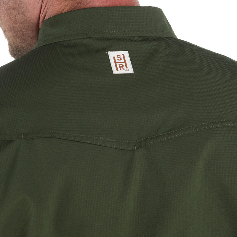 Sand Hill Ranch Men's Olive Long Sleeve Waffle Shirt