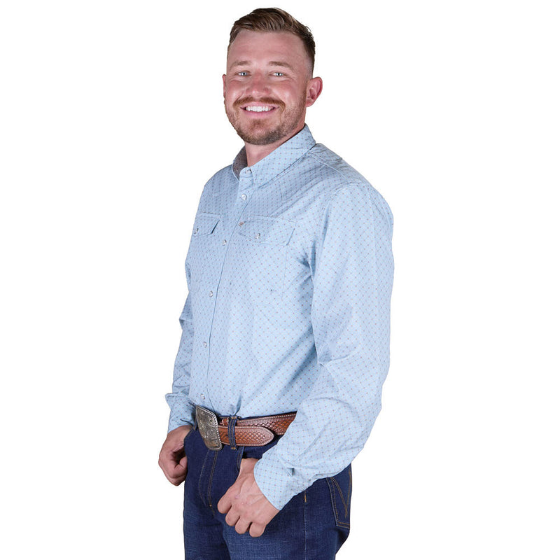 Sand Hill Ranch Men's Storm Ridge Mosaic Long Sleeve Snap Shirt
