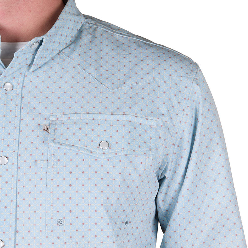 Sand Hill Ranch Men's Storm Ridge Mosaic Long Sleeve Snap Shirt