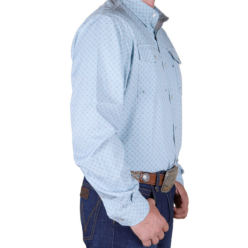 Sand Hill Ranch Men's Storm Ridge Mosaic Long Sleeve Snap Shirt