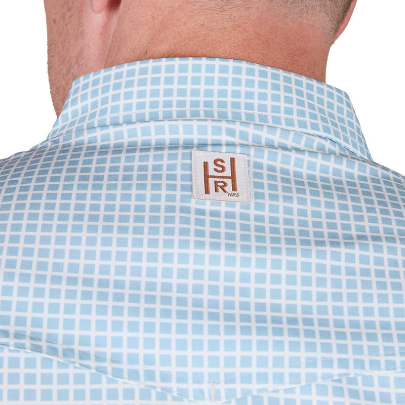 Sand Hill Ranch Men's Blue Tile Vented Long Sleeve Snap Shirt