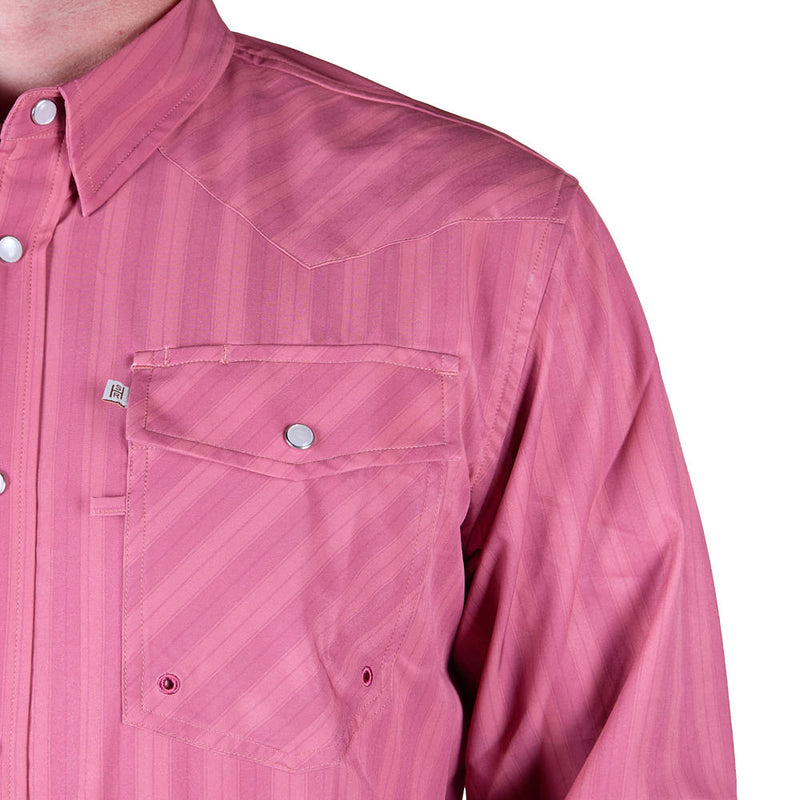 Sand Hill Ranch Men's Canyon Stripe Vented Long Sleeve Snap Shirt