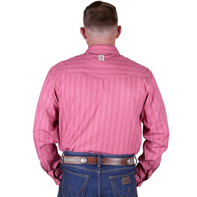Sand Hill Ranch Men's Canyon Stripe Vented Long Sleeve Snap Shirt