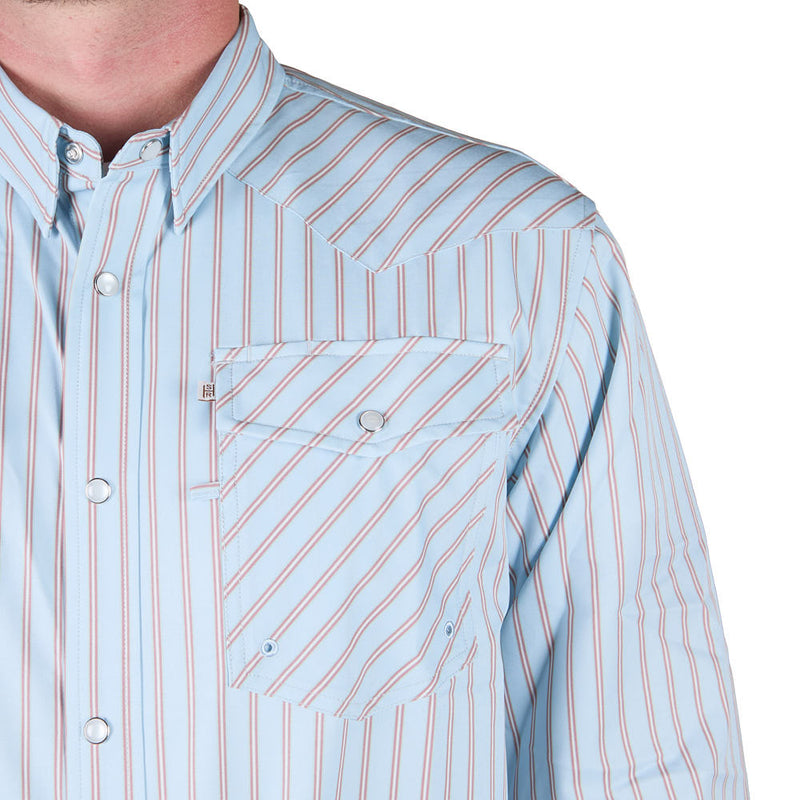 Sand Hill Ranch Men's Heritage Stripe Vented Long Sleeve Snap Shirt