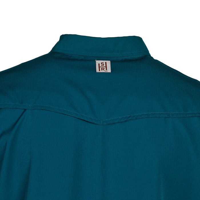 Sand Hill Ranch Men's Dark Teal Short Sleeve Waffle Shirt