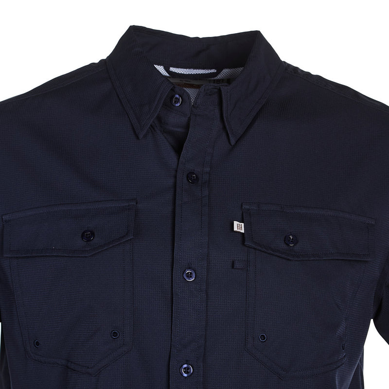 Sand Hill Ranch Men's Navy Short Sleeve Waffle Shirt