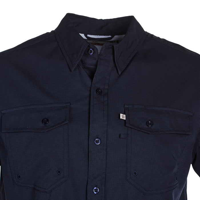Sand Hill Ranch Men's Navy Short Sleeve Waffle Shirt