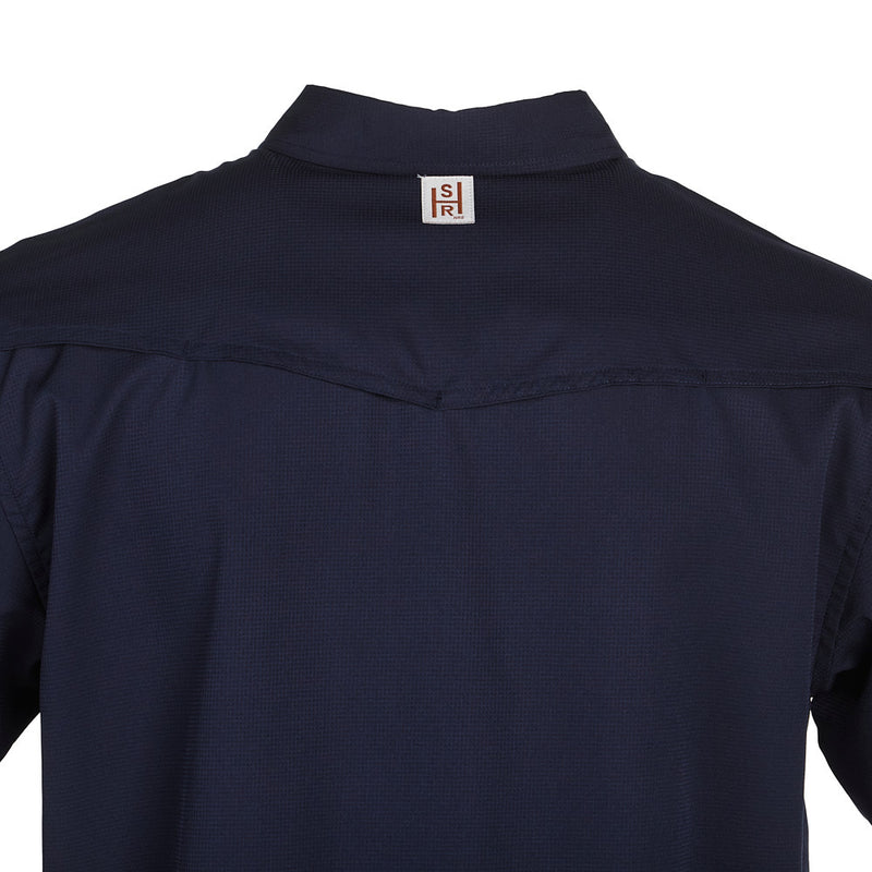 Sand Hill Ranch Men's Navy Short Sleeve Waffle Shirt