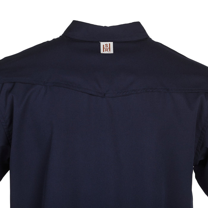 Sand Hill Ranch Men's Navy Short Sleeve Waffle Shirt