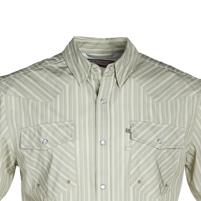 Sand Hill Ranch Men's Earth Tone Stripe Short Sleeve Snap Shirt