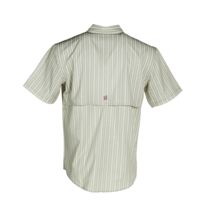 Sand Hill Ranch Men's Earth Tone Stripe Short Sleeve Snap Shirt
