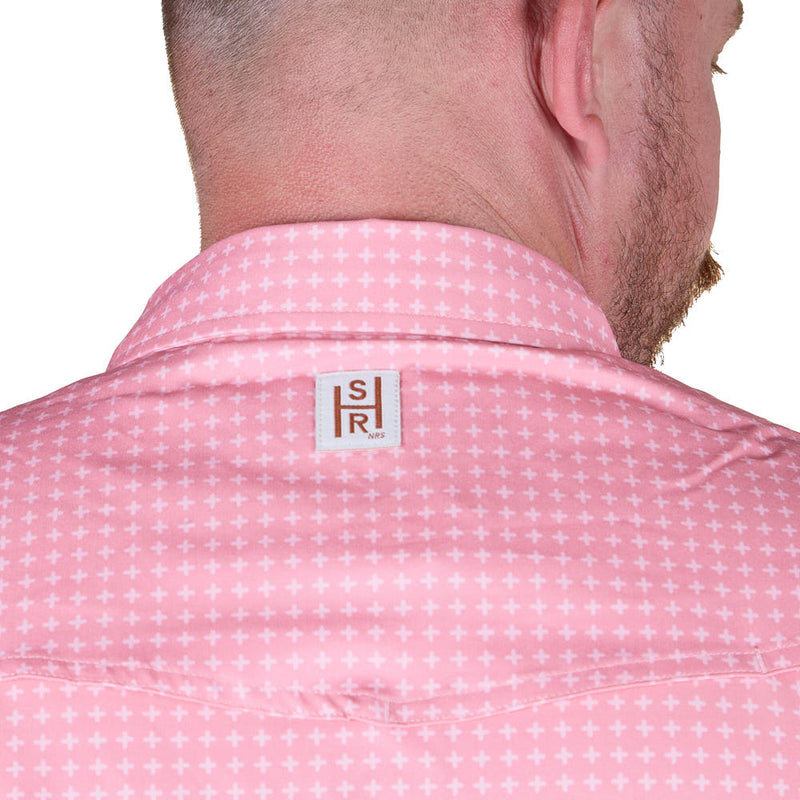 Sand Hill Ranch Men's Coral Optimist Short Sleeve Snap Shirt