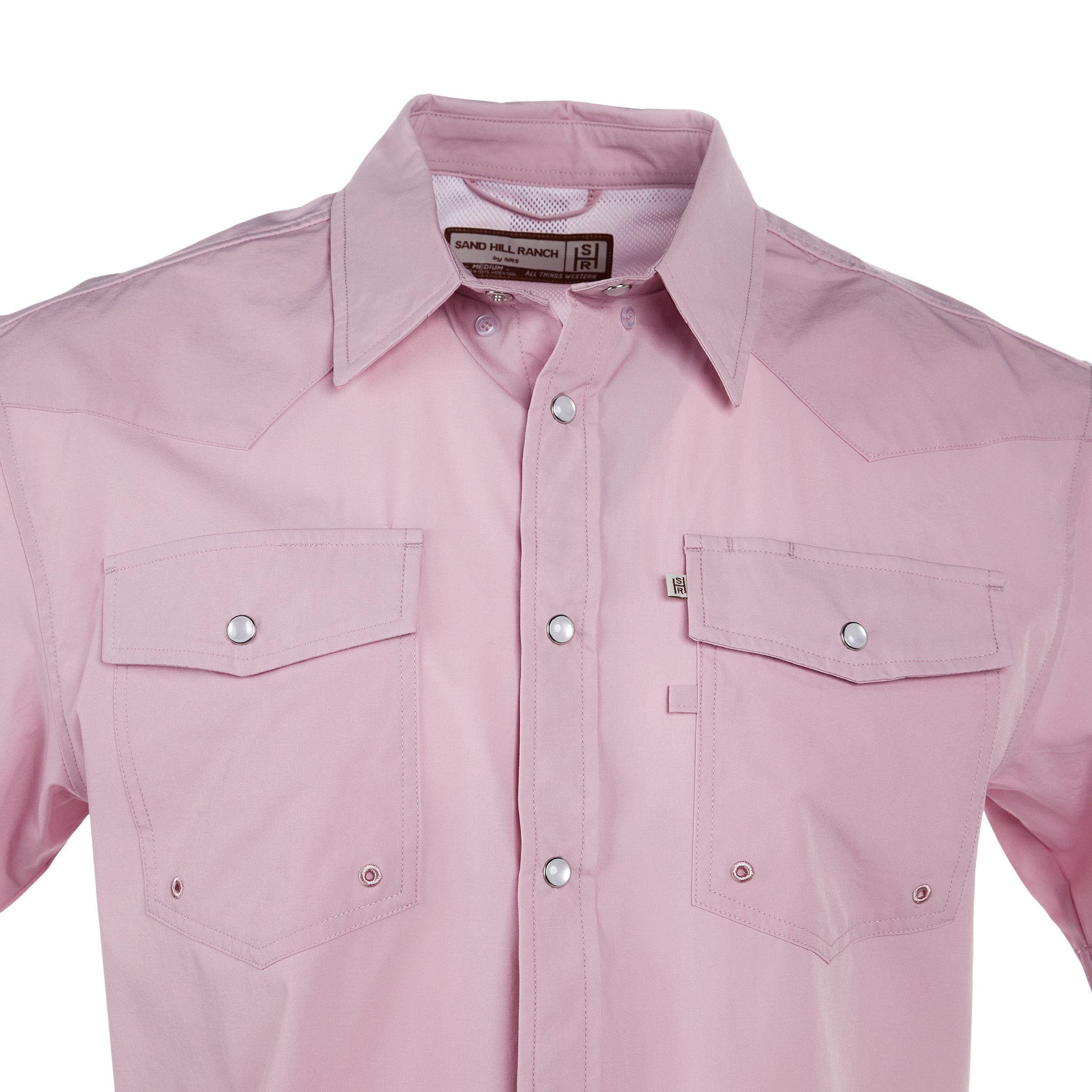 Sand Hill Ranch Men's Lavender Short Sleeve Pearl Snap Shirt