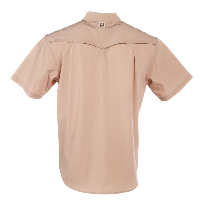 Brandcowboy Sandhill Ranch Men's Medium Tan Short Sleeve Pearl Snap Shirt