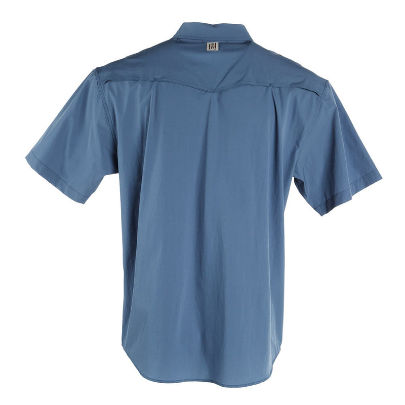 Brandcowboy Sandhill Ranch Medium Blue Short Sleeve Pearl Snap Shirt