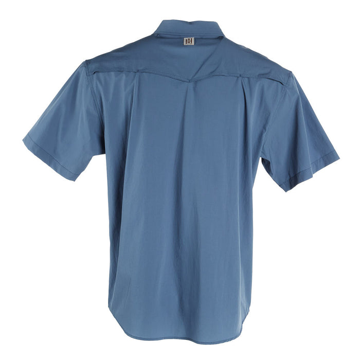 Brandcowboy Sandhill Ranch Medium Blue Short Sleeve Pearl Snap Shirt