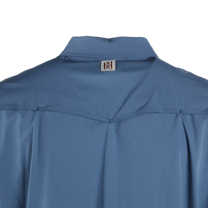 Brandcowboy Sandhill Ranch Medium Blue Short Sleeve Pearl Snap Shirt