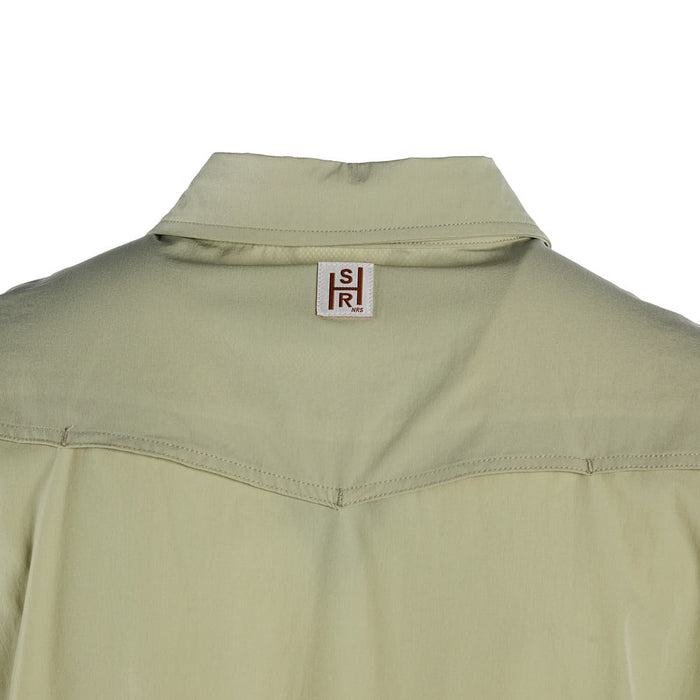 Brandcowboy Sandhill Ranch Light Green Short Sleeve Pearl Snap Shirt