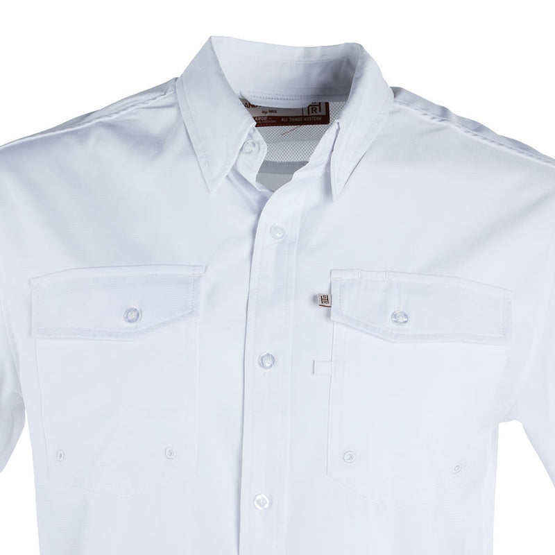 Sand Hill Ranch White Short Sleeve Button Shirt