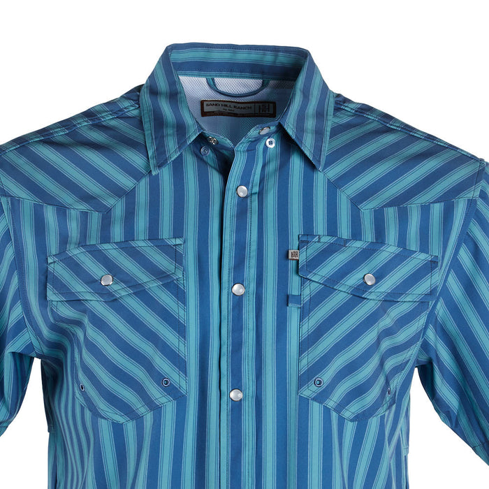 Brandcowboy Cowboy Blues Short Sleeve Snap Shirt
