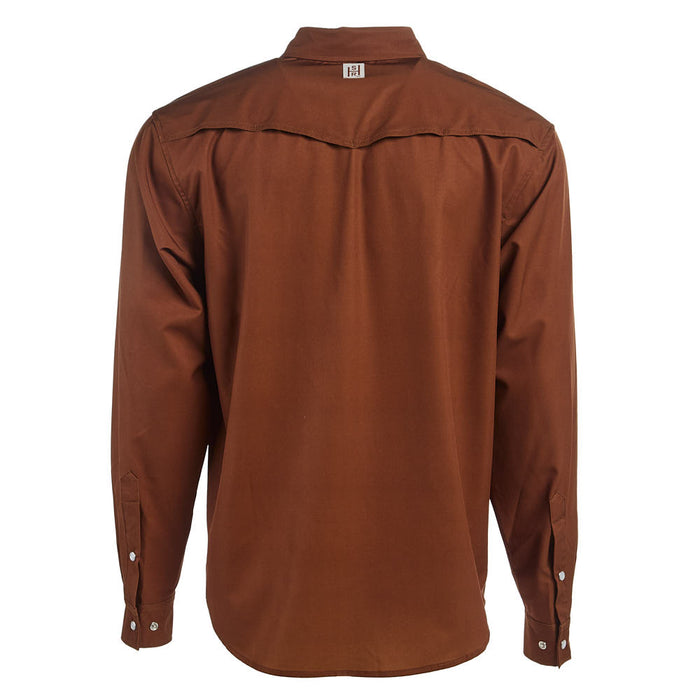 Brandcowboy Men's Tan Long Sleeve Snap Shirt