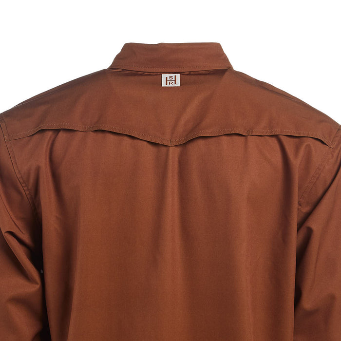 Brandcowboy Men's Tan Long Sleeve Snap Shirt