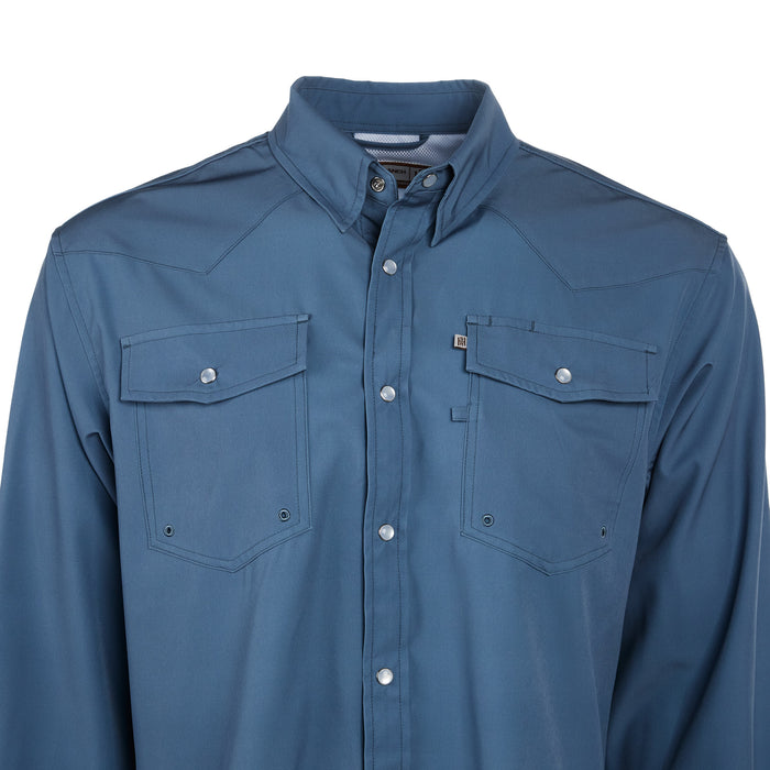 Sand Hill Ranch Men's Denim Blue Long Sleeve Snap Shirt