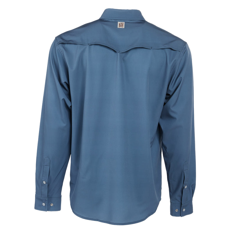 Sand Hill Ranch Men's Denim Blue Long Sleeve Snap Shirt