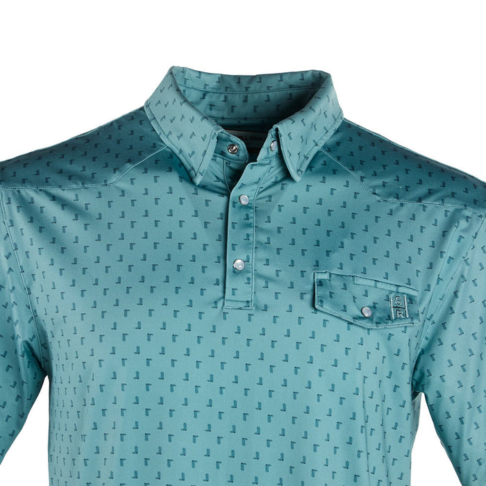 Sand Hill Ranch Boot Scootin Short Sleeve Pearl Snap Polo