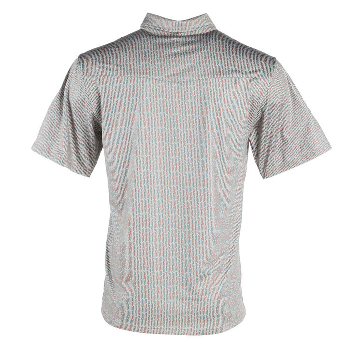 Brandcowboy Men's Frozen Camo Short Sleeve Pearl Snap Polo