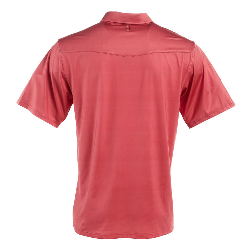 Sand Hill Ranch Salmon Short Sleeve Pearl Snap Polo