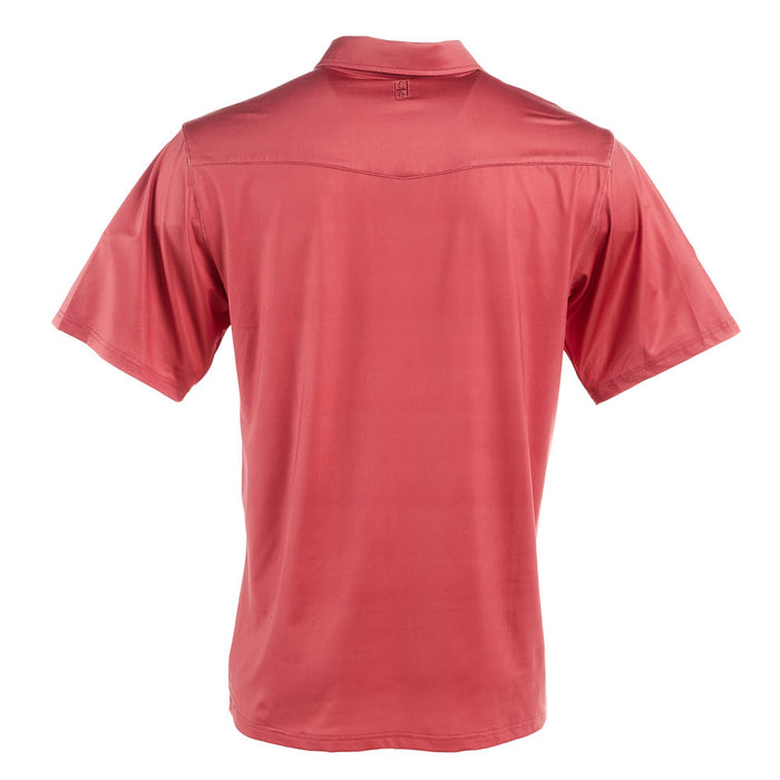 Sand Hill Ranch Salmon Short Sleeve Pearl Snap Polo