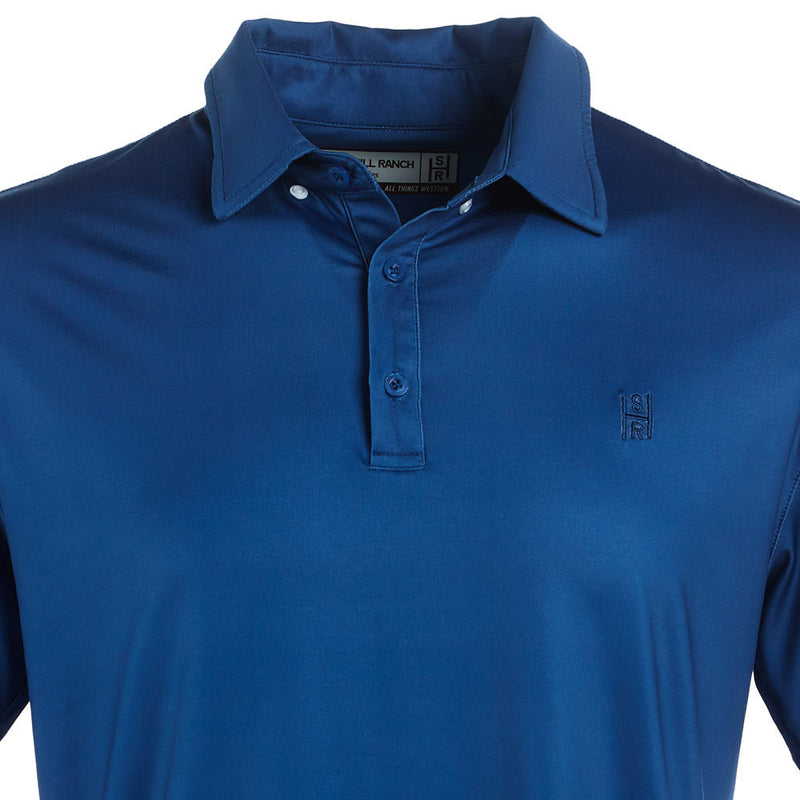 Brandcowboy Denim Blue Short Sleeve Polo
