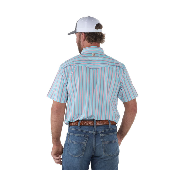 Sand Hill Ranch Men's Pastel Striped Short Sleeve Snap Shirt