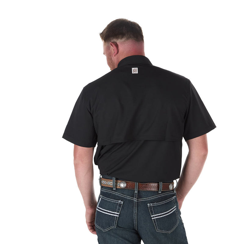 Sand Hill Ranch Men's Black Outdoor Performance Short Sleeve Snap Shirt
