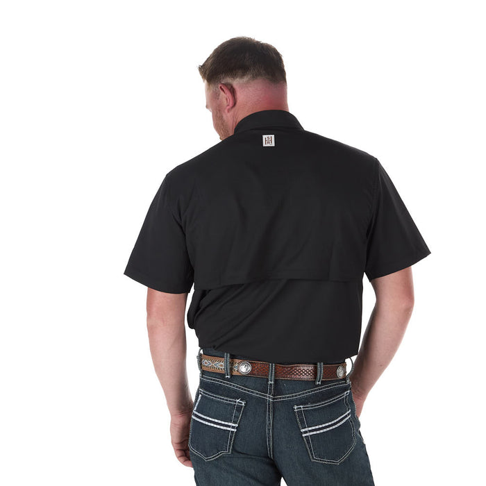 Sand Hill Ranch Men's Black Outdoor Performance Short Sleeve Snap Shirt