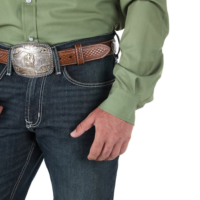 Sand Hill Ranch Men's Sage Outdoor Performance Long Sleeve Snap Shirt