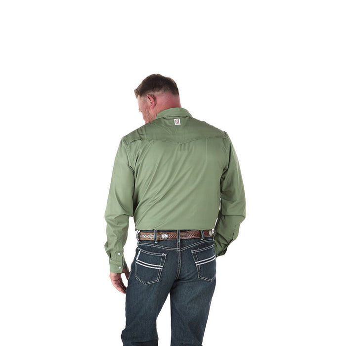 Sand Hill Ranch Men's Sage Outdoor Performance Long Sleeve Snap Shirt