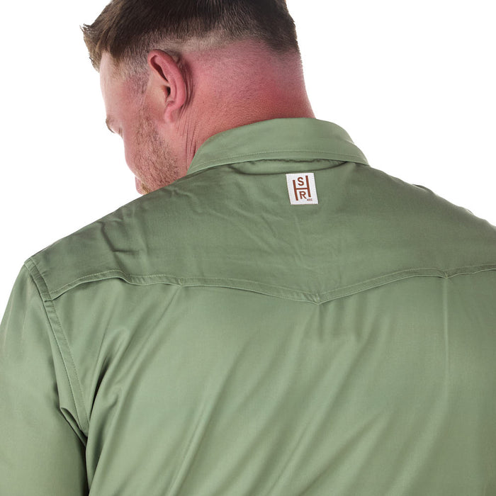 Sand Hill Ranch Men's Sage Outdoor Performance Long Sleeve Snap Shirt