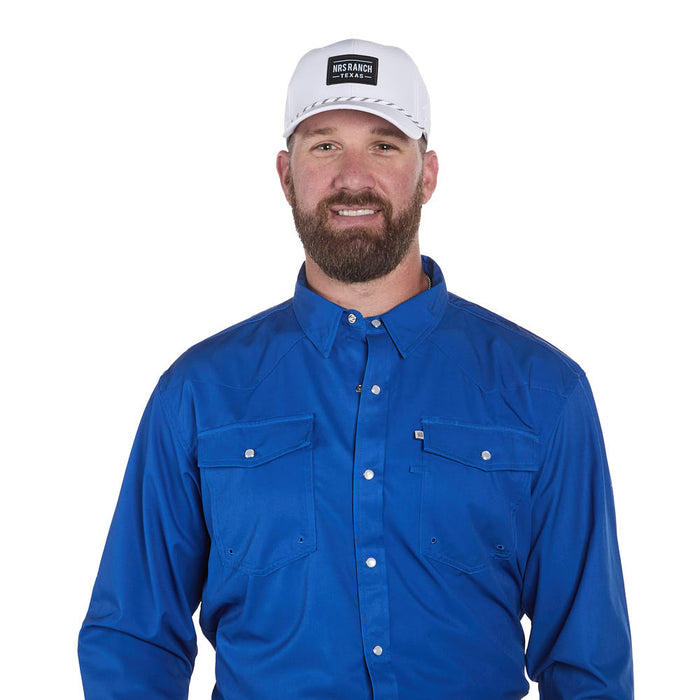 Sand Hill Ranch Men's Royal Solid Outdoor Performance Long Sleeve Snap Shirt