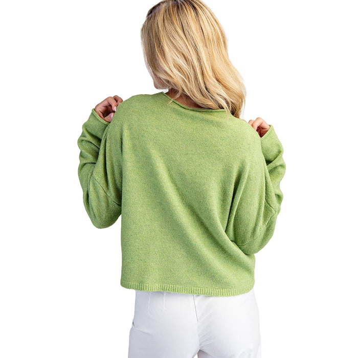 Ee Some Women's Avocado Button Down Cardigan