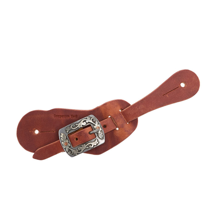 Cowperson Tack Ladies Square Floral Buckle Spur Straps