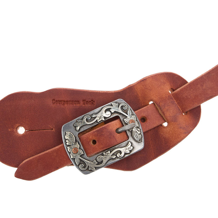 Cowperson Tack Ladies Square Floral Buckle Spur Straps