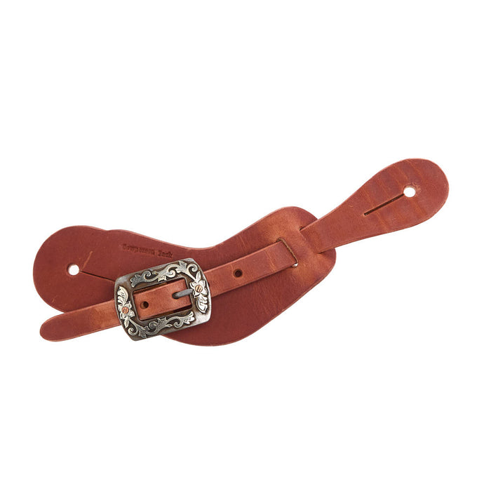Cowperson Tack Men's Square Floral Buckle Spur Straps